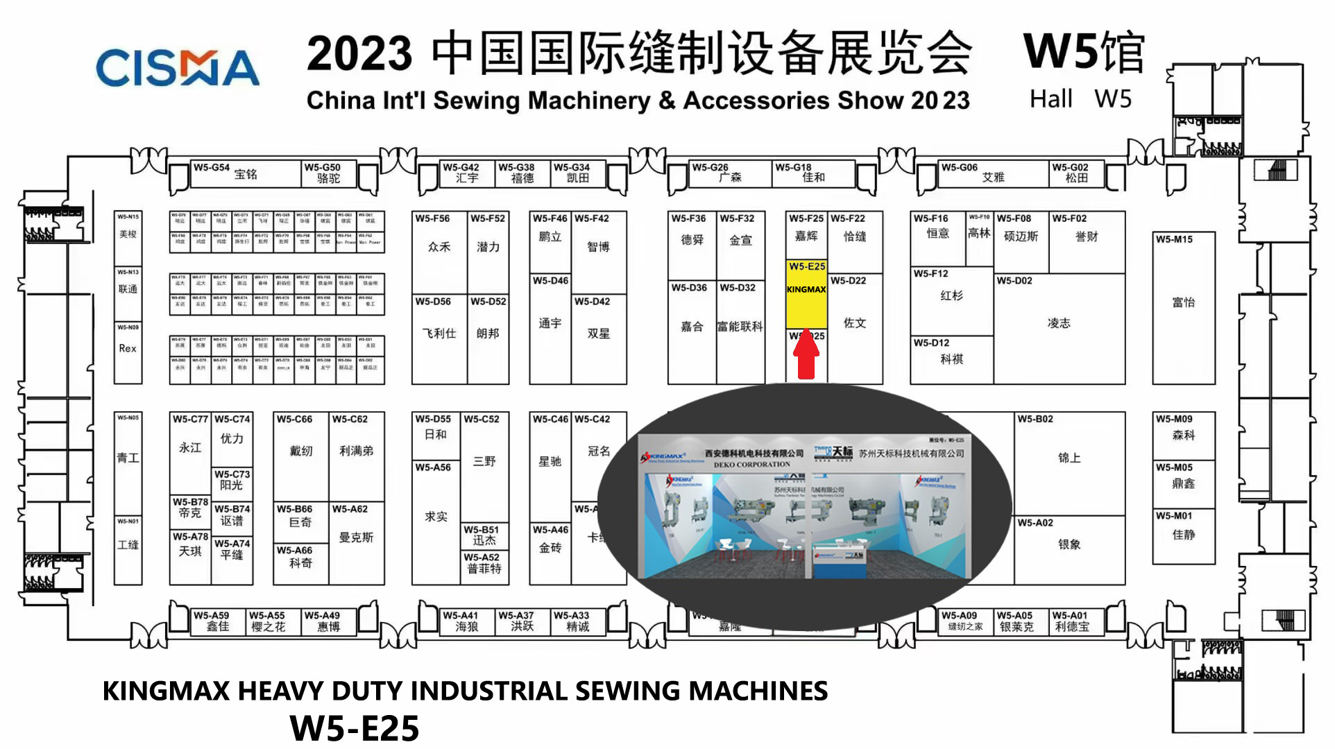CISMA 2023 (W5-E25) Machine à coudre industrielle robuste KINGMAX